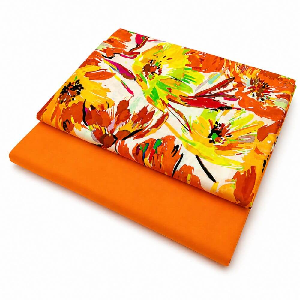 Tangerine Bloom Lawn 2-Piece Suit